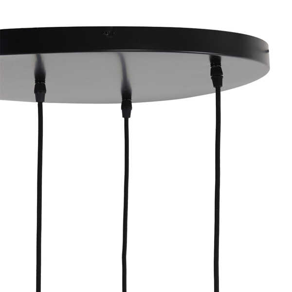 Hanglamp LEKAR 5-lichts Ø66x80cm – Antiek Brons/Smoke Glas - Afbeelding 6