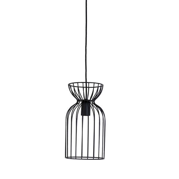 Hanglamp LAZAR Ø18x34cm – Mat Zwart