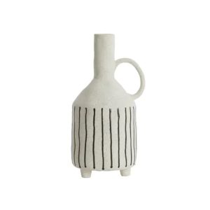 Vaas JONAI 35,5cm Keramiek – Mat Crème Zwart