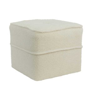 Poef KIKI 40x35cm Teddy – Wit