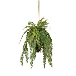 WOOOD Kunst Hangplant Varen 58cm – Groen