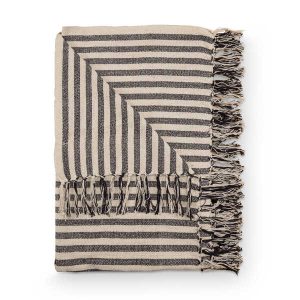 vtwonen Plaid Chambray Strepen – Zwart Wit OP=OP