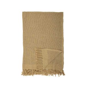 Bloomingville Plaid gerecycled katoen 160x130cm – Okergeel – OP=OP