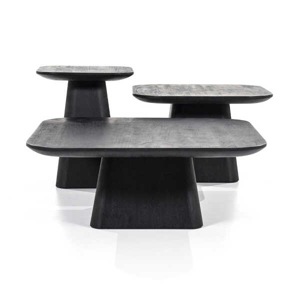 Bijzettafel Aron Vierkant 60x60cm – Zwart - Afbeelding 3