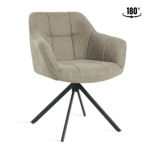 Stoel Denia Taupe Linnenlook | Online Only