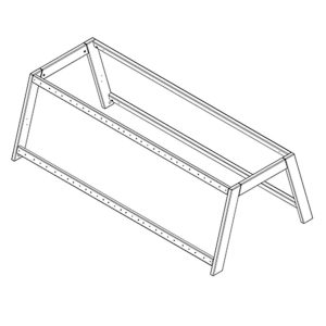 Lifetime dakconstructie voor avonturenbed My Hangout – Wit of Whitewash