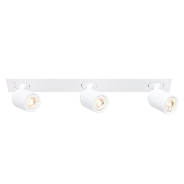 3-lichts Spot balk Razza – Wit