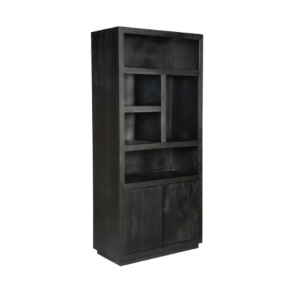 Boekenkast Brussel 90x200cm – 5 Vakken – Zwart