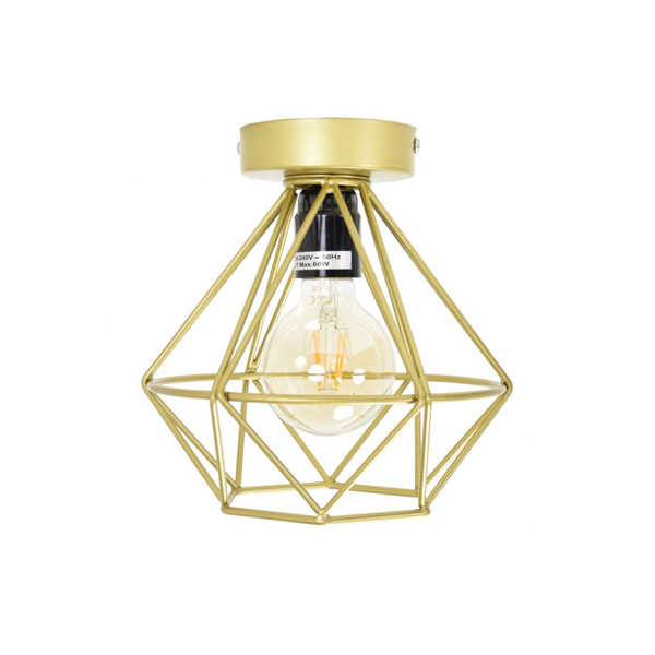 Plafondlamp Wire 22cm – Goud - Afbeelding 2